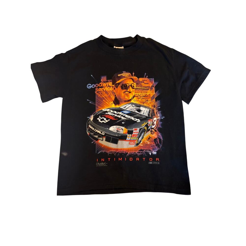 Vintage Dale Earnhardt “The Intimidator” NASCAR T-Shirt Black 90s  Size MEDIUM